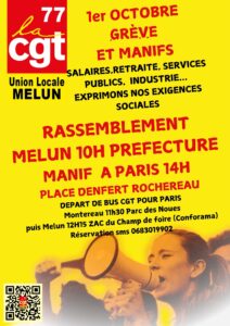 Lire la suite à propos de l’article 1er OCTOBRE GREVE ET MANIFESTATIONS A MELUN ET A PARIS